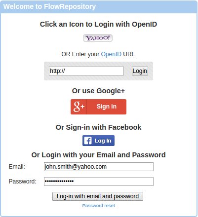 Login to FlowRepository