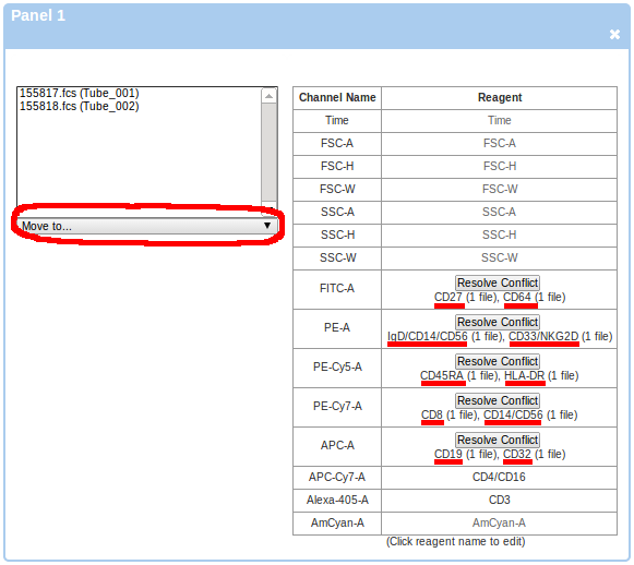 Resolve reagent name conflicts