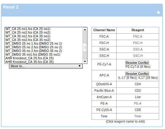 Resolve reagent name conflicts