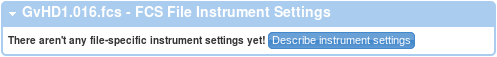 No FCS Instrumentation Settings