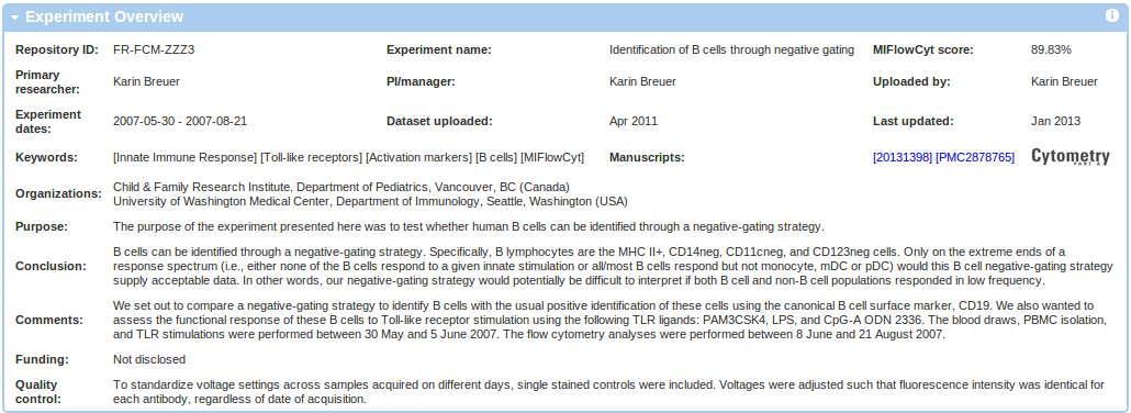 Public Experiment Overview Example