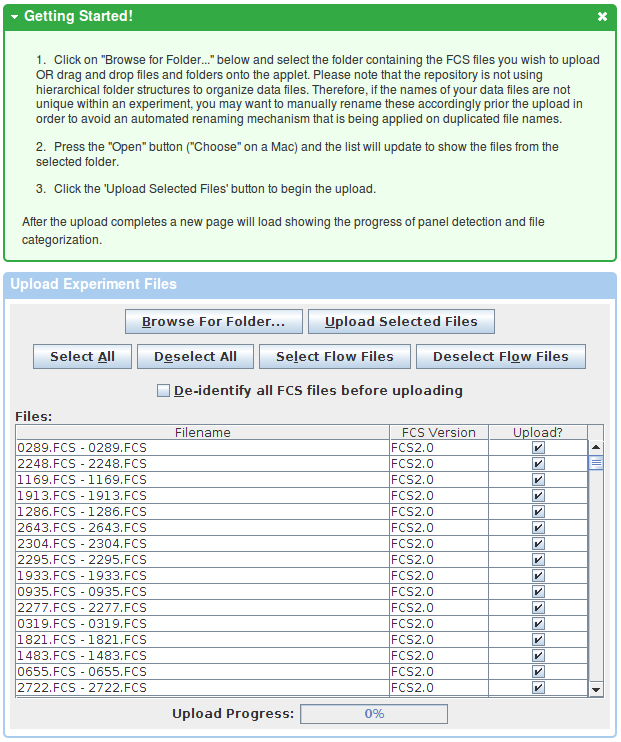 Upload Data Files